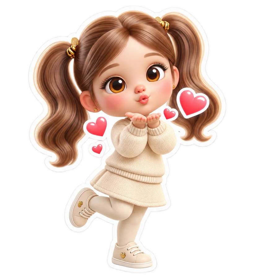 Blowing a kiss